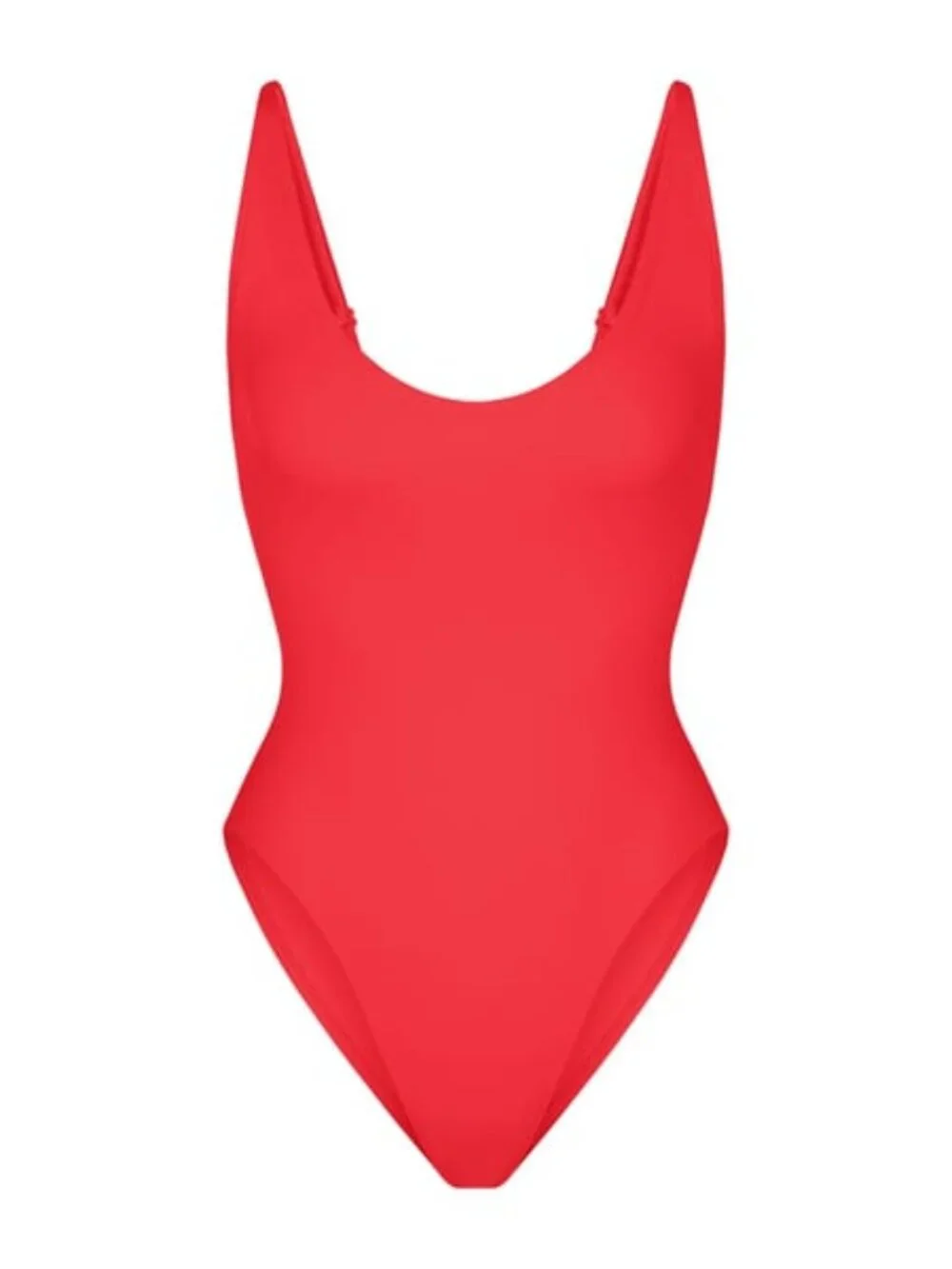 Skims Signature Swim Scoop Neck One Piece Ruby Red Size Medium NEW NWT